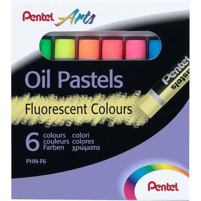 Arborescence Doos Met 6 Oliepastels - Fluorescerend - Pentel Arts