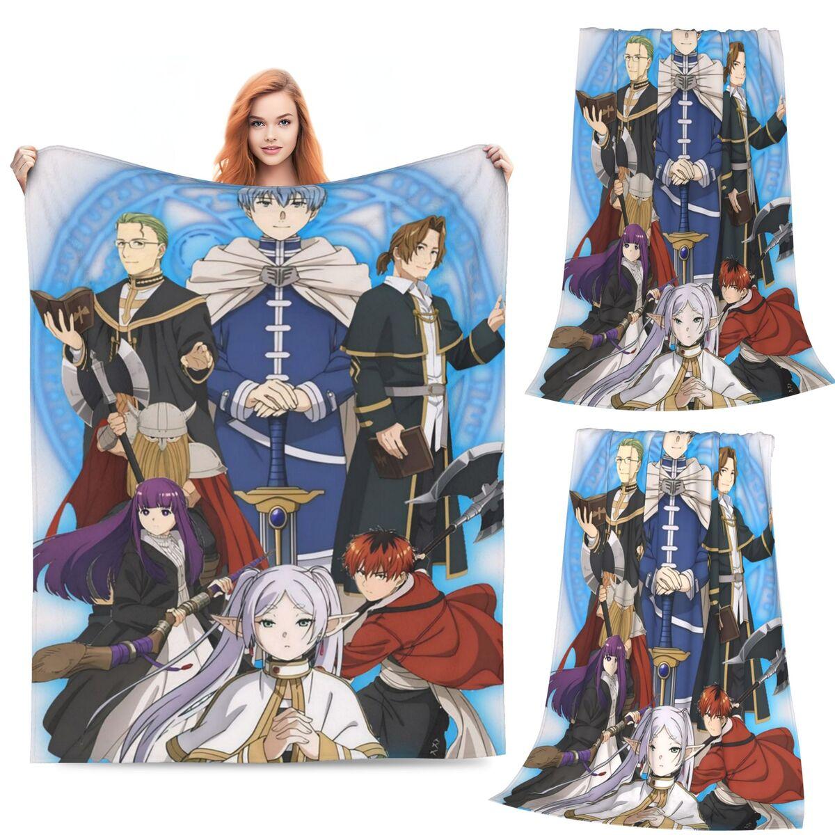 

Sousou No Frieren Blanket Soft Warm Flannel Throw Blanket Plush for Bed Living room Picnic Travel Home Couch 80x120cm