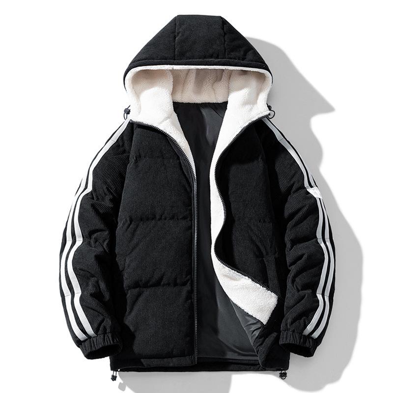 

Winter men s clothing thickened and warm Korean version trendy hooded loose down jacket men s stylish wear trendy men s jacket M