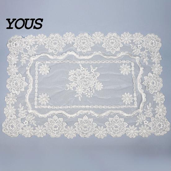 White Lace Doilies for Home Decor Retro Placemat, Floral Doilies, Embroidered Table Mat, Coasters Sheer Mesh Doily Tea Cup, Vase, Coffee Accessories