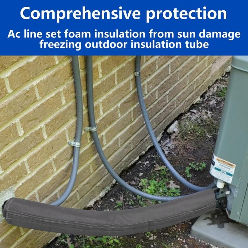 Air Conditioning Line Protector Reflective Insulation Layer Anti Tear Oxford Commercial Residential Compatibility