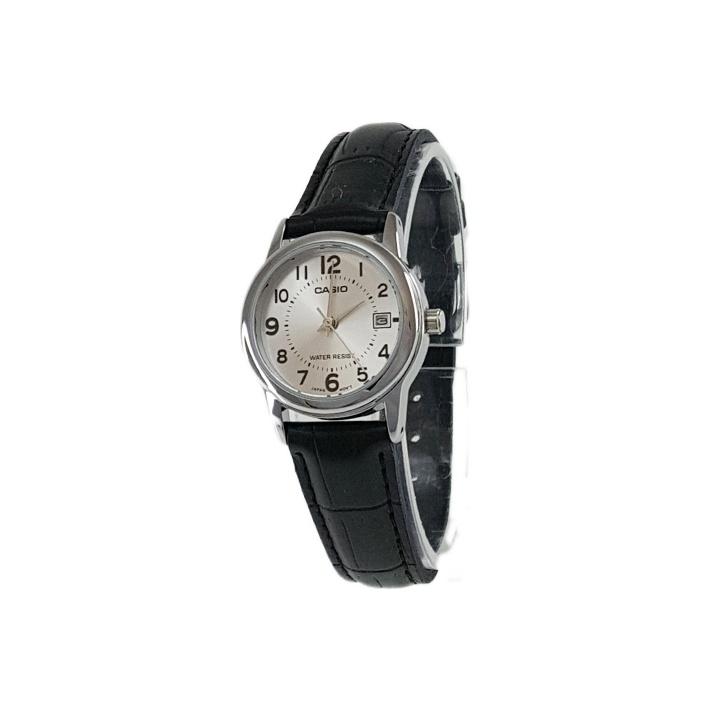 

Casio Standard Series Classic Pointer Fashion Retro Minimalist Waterproof Quartz Movement Leather Strap Watch Women watches Silver LTP-V002L-7BUDF Silver Watch Case