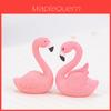 Decorative Pvc Flamingo Ornament Keychain Cake Topper Small Landscape Figurine