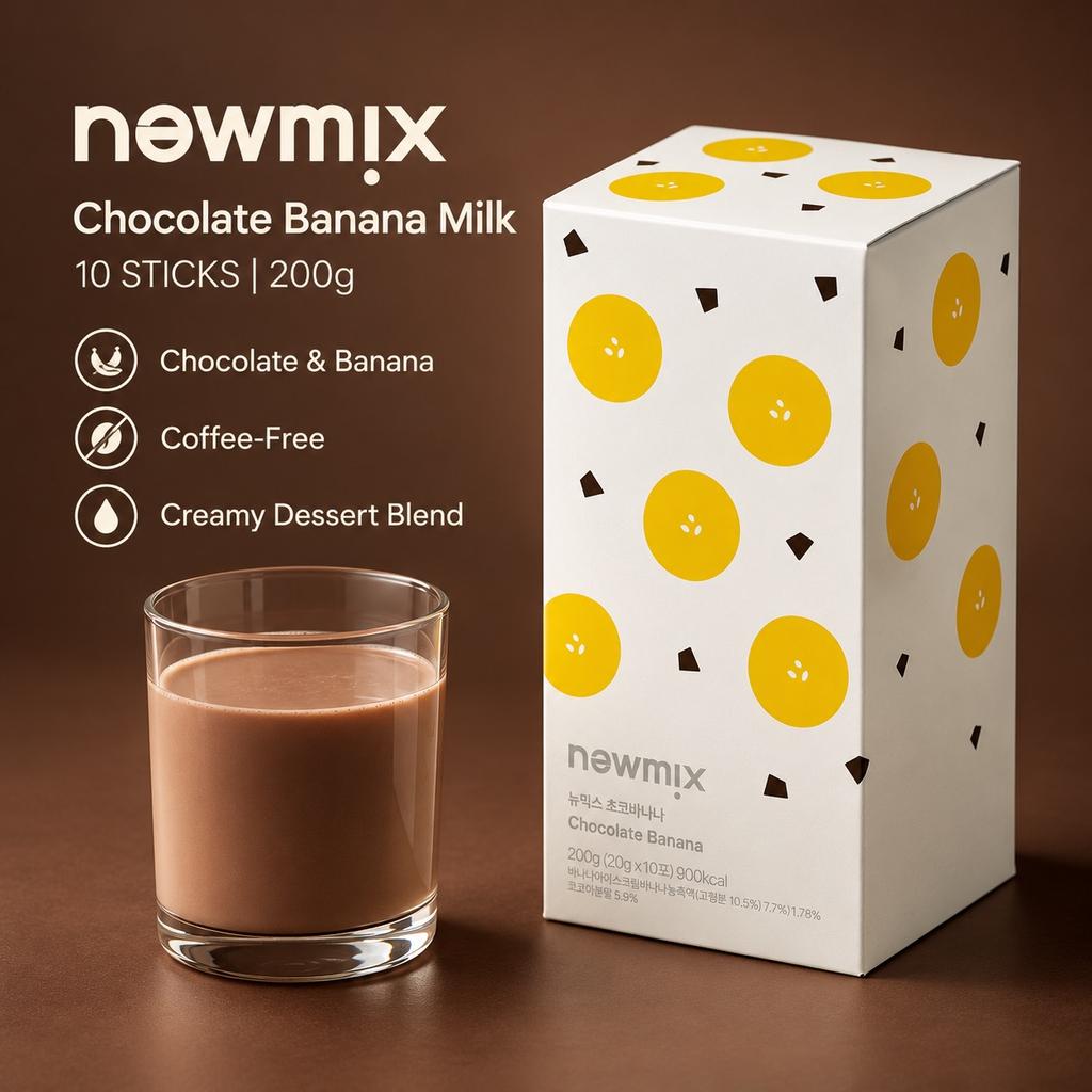 Newmix Chocolate Banana Milk 10 Sticks 200g