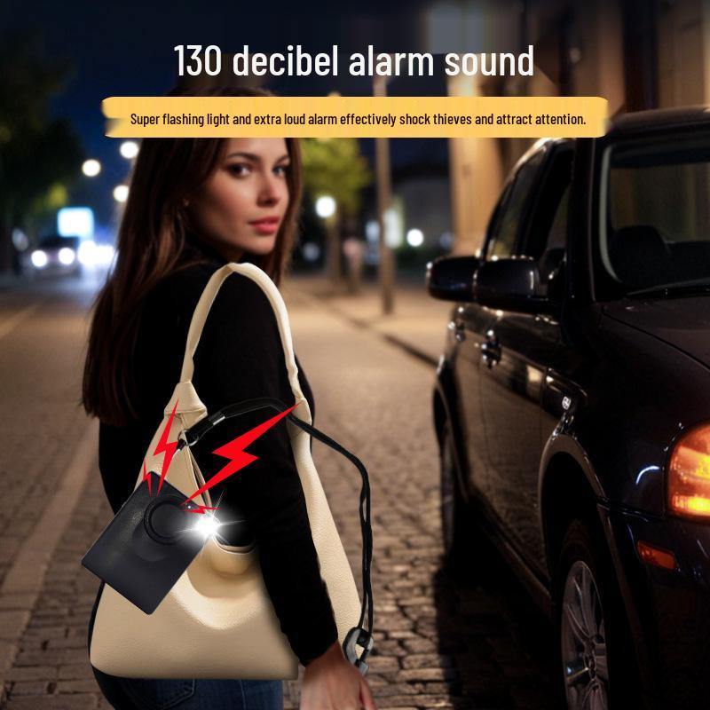 Schwarzer 130dB Persönlicher Diebstahlschutz- und Wolfabwehr-Alarm