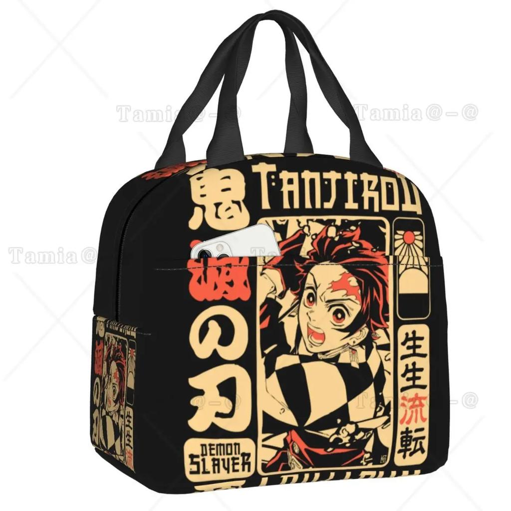 Nezuko Kamado Demon Slayer Termiczna Torba na Lunch Kimetsu no Yaiba Pojemnik na Lunch Wielokrotnego Użytku do Pracy Wielofunkcyjny Pojemnik na Jedzenie