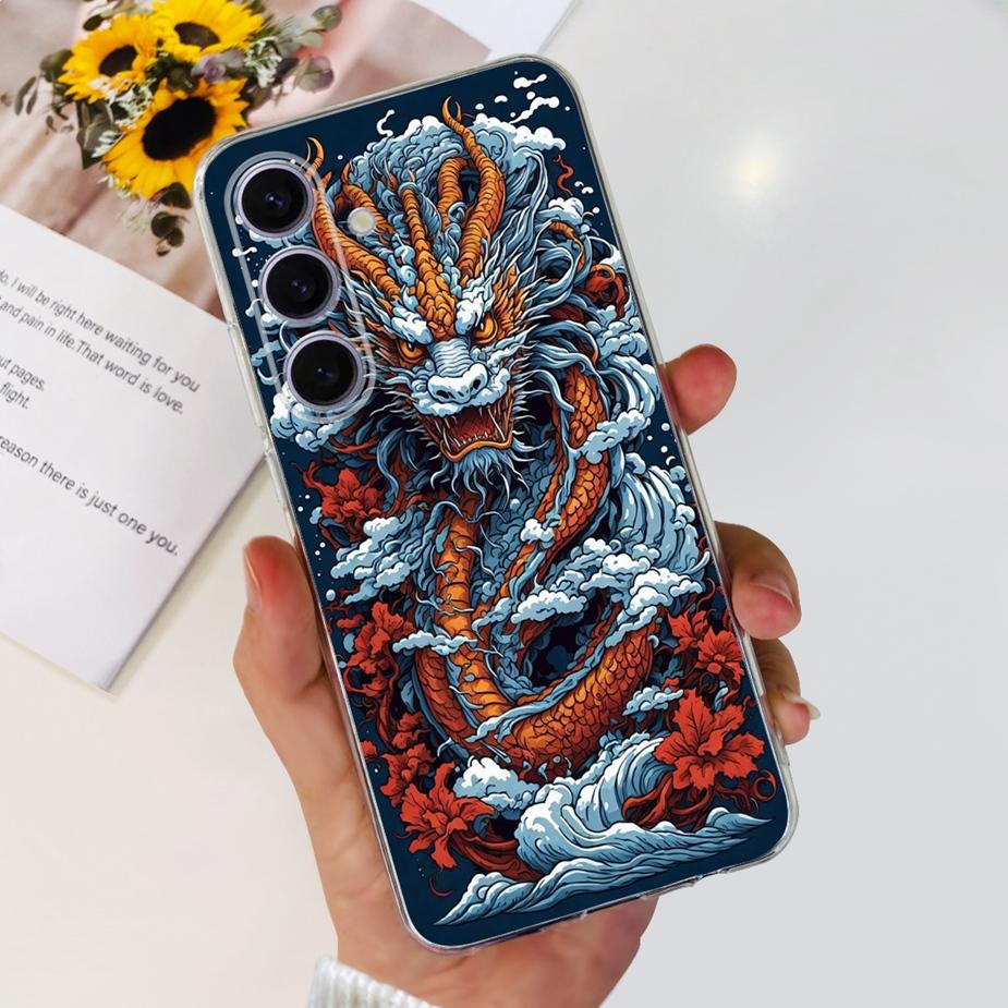 For Samsung Galaxy S24 Case S24+ New Fashion Painted Cover Soft Silicone Phone Case For Samsung S24 Ultra S 24 Plus Fundas Coque