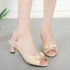 2026 Women Cute Sweet Light Weight Red Buckle Strap Hollow Out High Heel Shoes Lady Classic Comfort Sandals Sapatos Femininas
