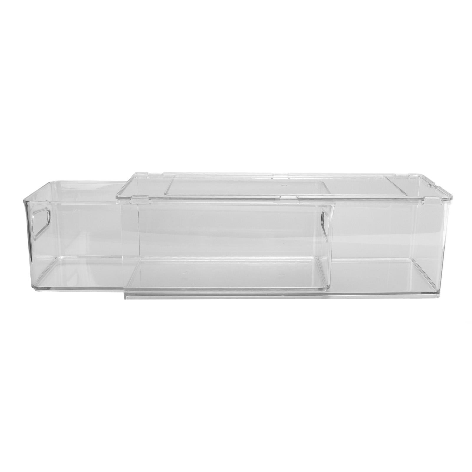 

Drawer Storage Box Multifunctional Stackable Storage Container for Toothpaste Hairspray Soap Makeup Wipes Facial Tissue