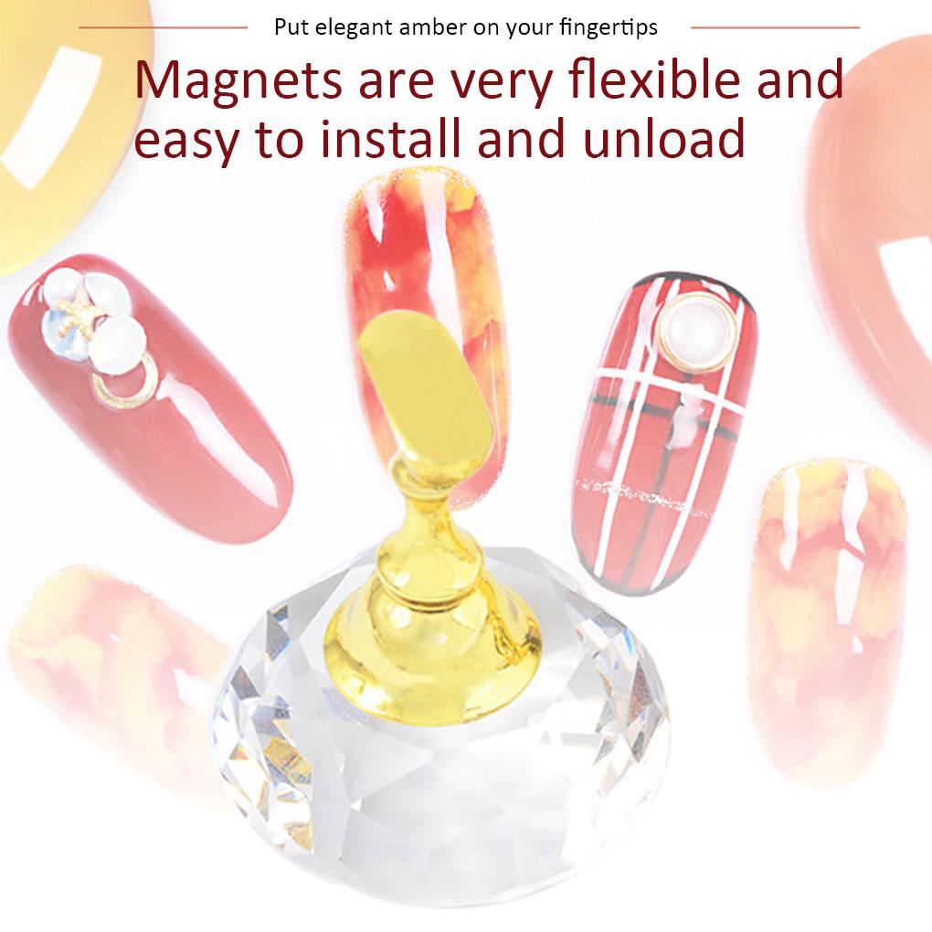 6pcs Tips Stand Holder Alloy Art Rhinestone Display Tip Holder Salon DIY Practice Manicure Tool