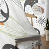Penguin Cartoon Tulle Sheer Window Curtains For Living Room The Bedroom Modern Chiffon Voile Organza Curtains Decor Drapes