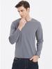 190g Double-sided Liquid Ammonia Mercerized Cotton T-shirt Business Casual Youth Premium Pure Cotton Long-sleeve T-shirt Minimalist Tops
