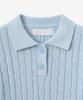 MINAV Soft Cotton Cable Collar Knit [Pastel Blue]