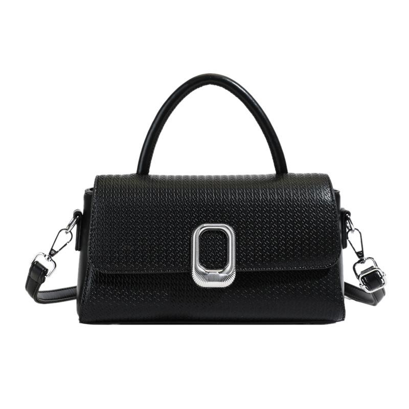 

Летняя новая маленькая сумка женская модная на плечо, сумка-мессенджер, простая трендовая универсальная сумка на молнии с ремнем one size fits all чёрный