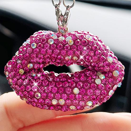 High-quality material: Made of high-quality alloy and shiny rhinestones, wear-resistant corrosion-resistant, you can hang it on the rearview mirror at