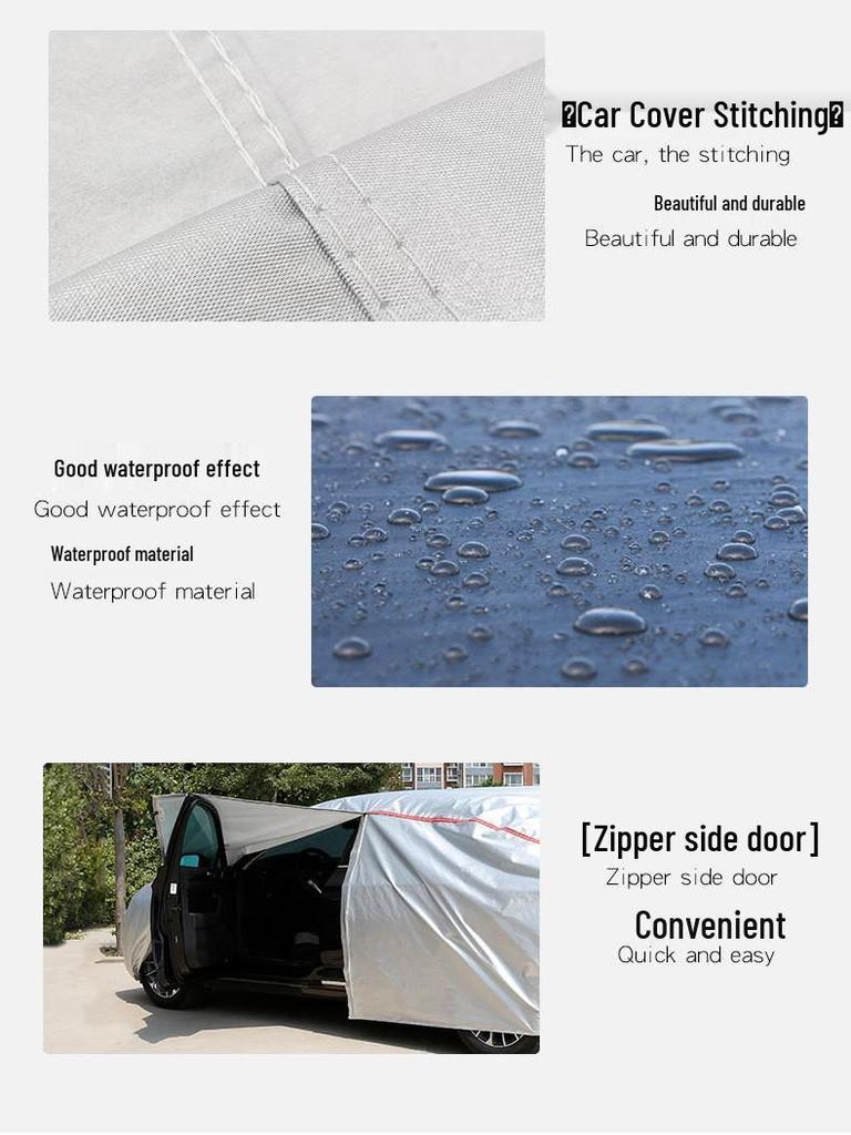 All-Weather Waterproof Oxford Cloth Sedan Car Cover with Sun Protection