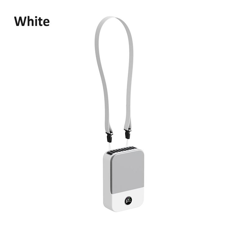 

Портативный поясной вентилятор, уличный мини-подвесной шейный вентилятор, 3 передачи, сильный ветер, безлопастной поясной шейный вентилятор, воздушный охладитель, USB-вентилятор 2000 мАч белый