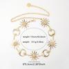 Vintage Sunflower Waist Chain Golden Silvery All-match Sun Moon Star Chain Belt Waistbands Women's Waist Clothing Accessories