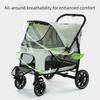 40KG Large Pet Strollers Cats Dogs Wheel Folding Dogcart Luxury Outdoor Transport Dog Strollers Pet Carrier Trolley Supplies