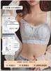 % mulberry silk underwear women's thin big breasts show small breasts, anti-sagging ultra-thin rabbit ear cup, no steel ring bra