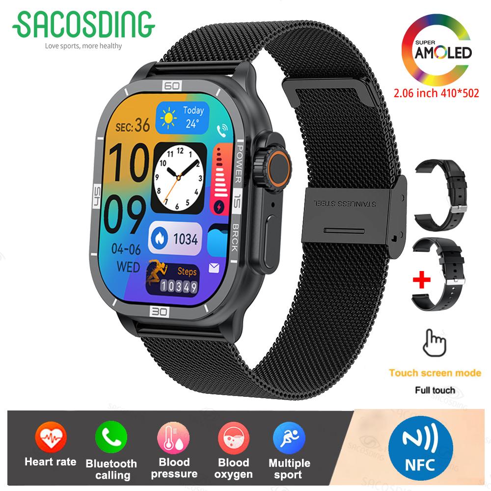 Bluetooth Call Smart Watch For Women Men Amloed Watches Men Sports Fitness Tracker Heart Rate Smartwatch For Android IOS