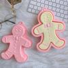 1pc 3D Silicone Gingerbread Man Baking Mold Non Stick Christmas Baking Tray for Cake Pastry DIY Kitchen Bakeware Christmas Gifts