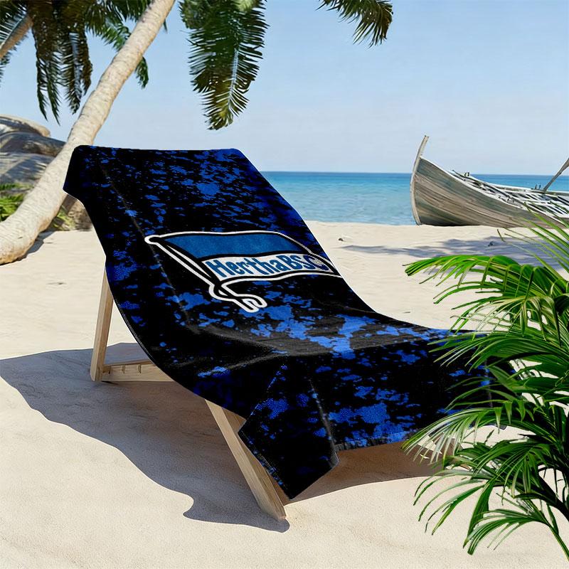 Hertha BSC Print Beach Towel, Large Soft Quick Dry Towel for Beach Camping Swimming