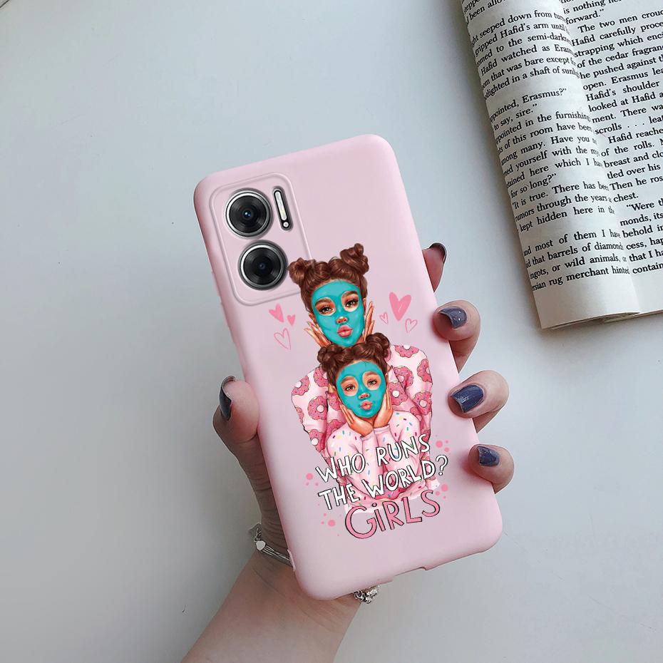 Case For Xiaomi Redmi 10 5G Case Silicone Soft Cute Pretty Girls Cover Funda For Xiaomi Redmi 10 5G 22041219G 22041219NY Bumper