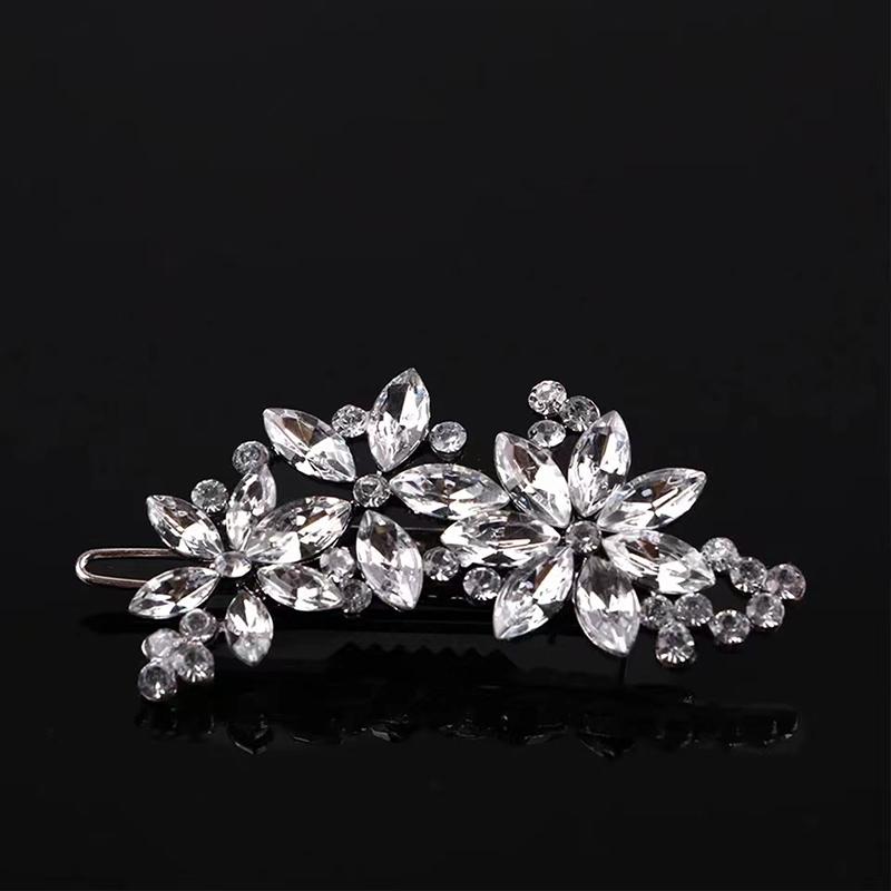 2pc Minimalist Rhinestone Crystal Women's Hair Clip Bride Hair Accessories Banquet Daily Versatile Girls Sweet Jewelry Hair Comb