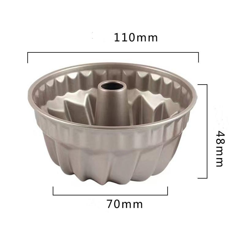 4inch 7inch Cake Pan Non-Stick Carbon Steel Bakeware Fluted Round Baking Mold for Oven Home Kitchen Reusable Easy Release