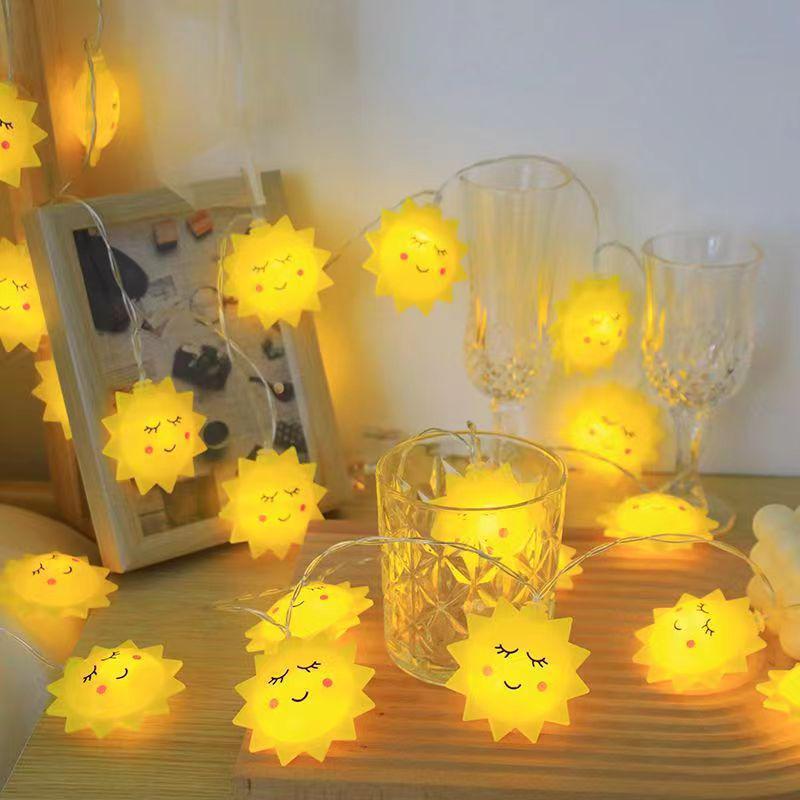 LED Smiling Cloud & Star String Lights for Children's Bedroom Decoration