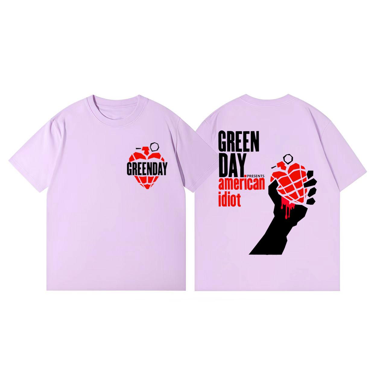 

Green Day Inspired Tour 2026 Tshirt Punk Rock Pop Music Short Sleeve T Shirt Men Women Fashion Casual Loose Tshirts Streetwear 4XL