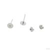 100 Pieces Iron Earrings Post 6mm with Earring Back for Making Jewelry Findings