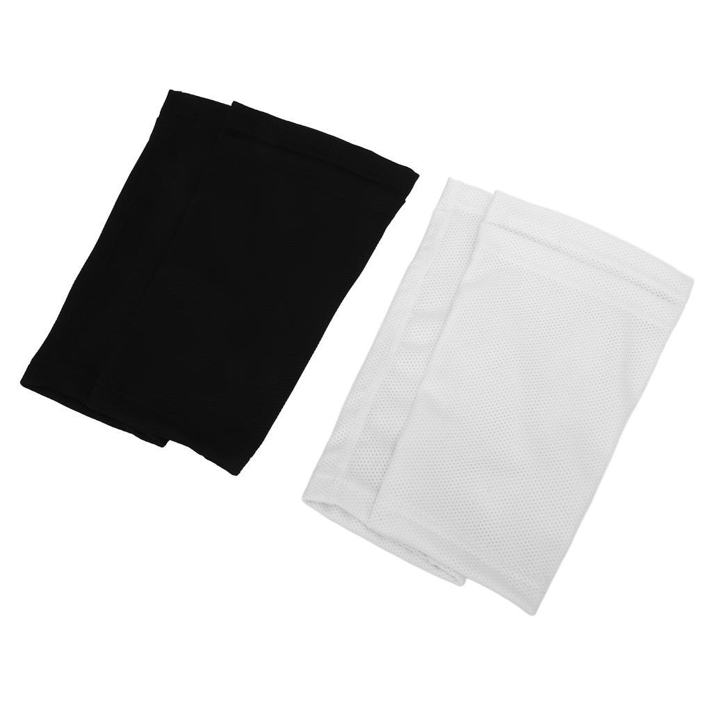 2 Pairs Soccer Shin Guards Sleeves Anti Slip Breathable Football Shin Pad Sleeves for Sports