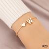 Simple Fashion Love Letter Bracelet Retro Adjustable Alloy Letter Bracelet Women Hand Jewelry Accessory