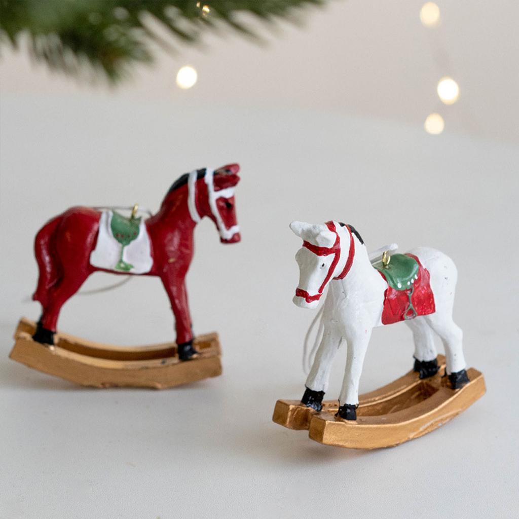 Christmas Hanging Horse Figurines Decorative Realistic Horse Toys for Horses Party Favors Decor