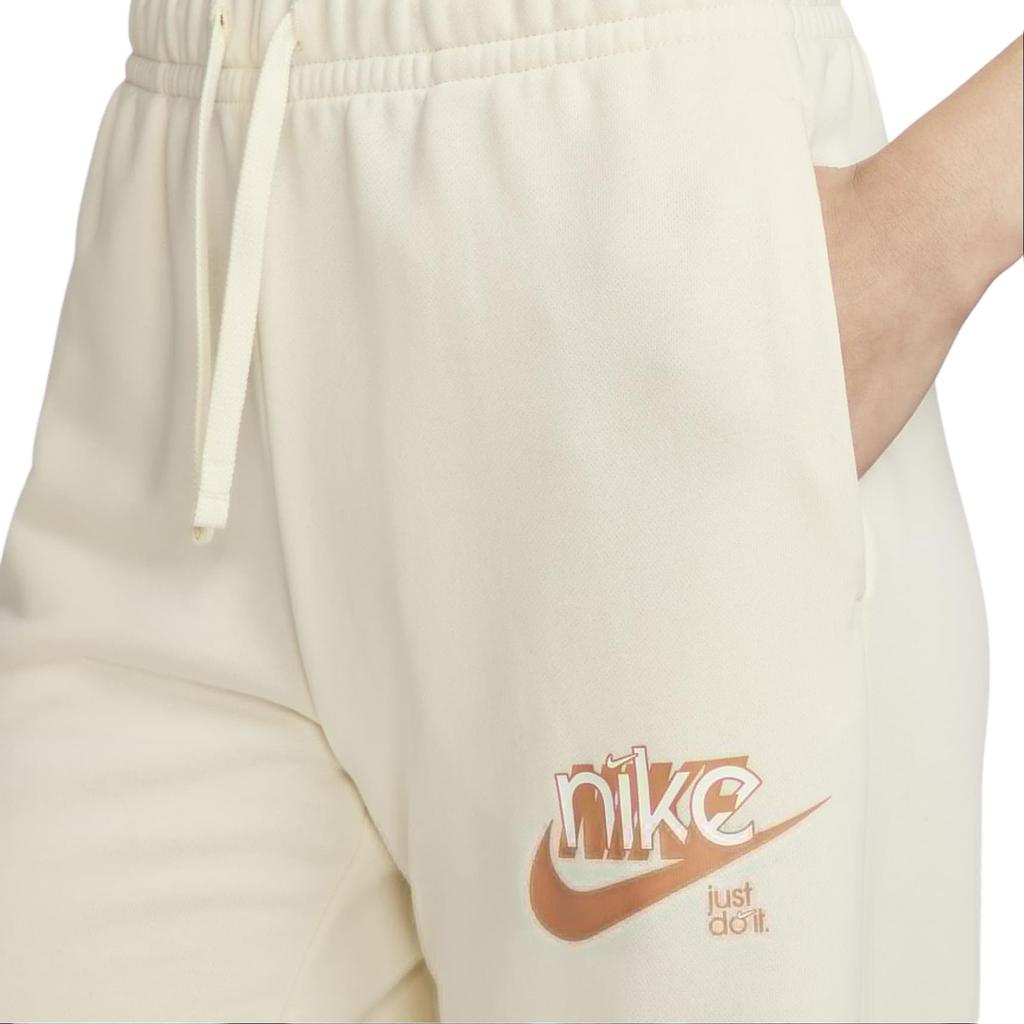 Nike Sportswear Club Letter Lace Casual Knitted Sports Pants Women bottoms Coconut-Milk FN3635-113