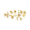 10 stücke Edelstahl Geometrische Runde Ohrring Stud Goldene Ohrringe Basis Mit Ohrring Stecker Anschlüsse Für DIY Schmuck Machen
