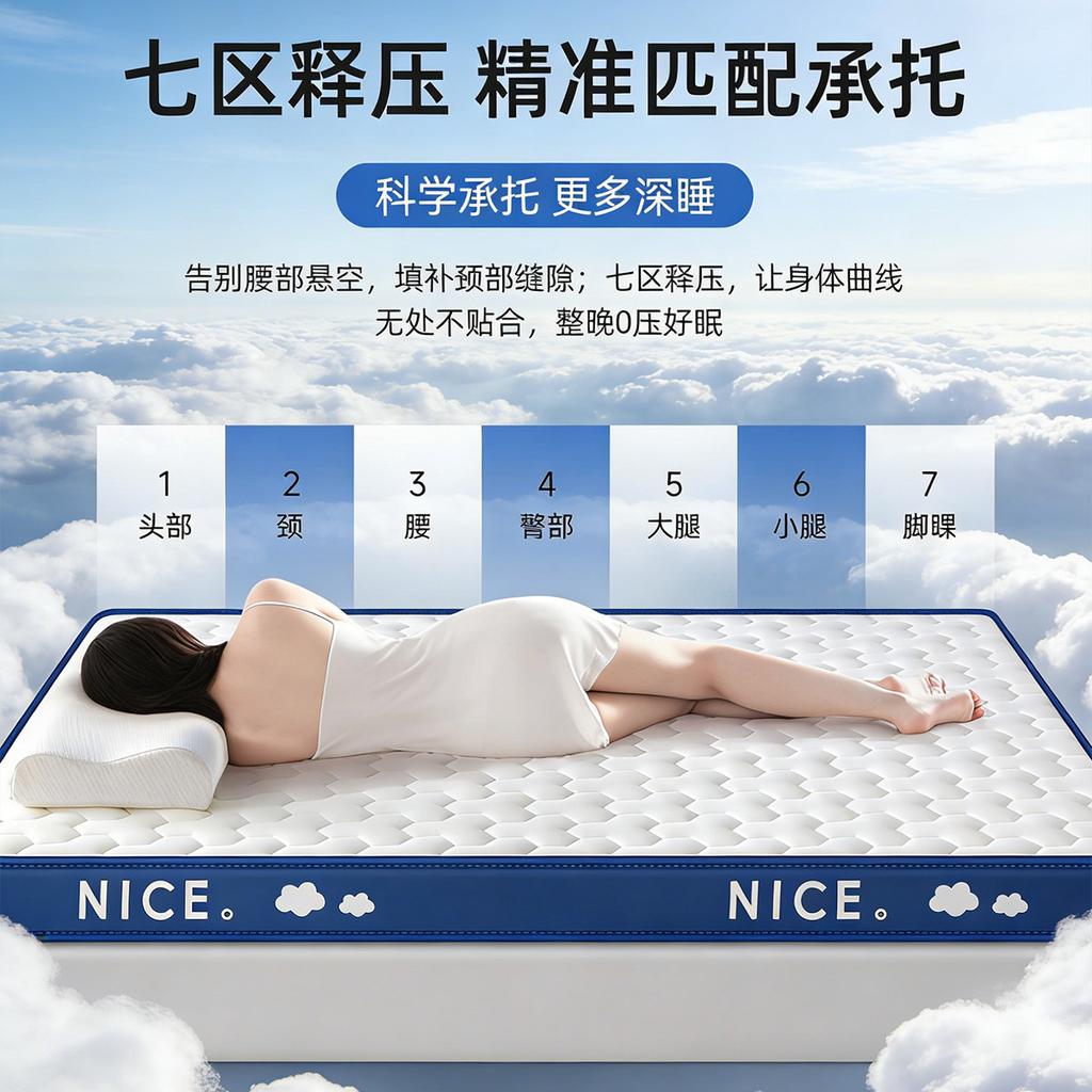 Latex mattress, covering, soft cushion, home bedroom, student dormitory, single use tatami mattress, cushion 180