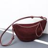 Unisex Niche Large Capacity Half Moon Bag Ins High-end Leather Shoulder Crossbody