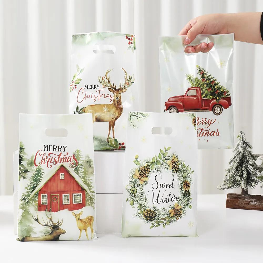 New year gift bag with handles, 16.5 * 25 cm