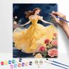Disney Belle oil painting art set princess rose handmade diy gift home decoration