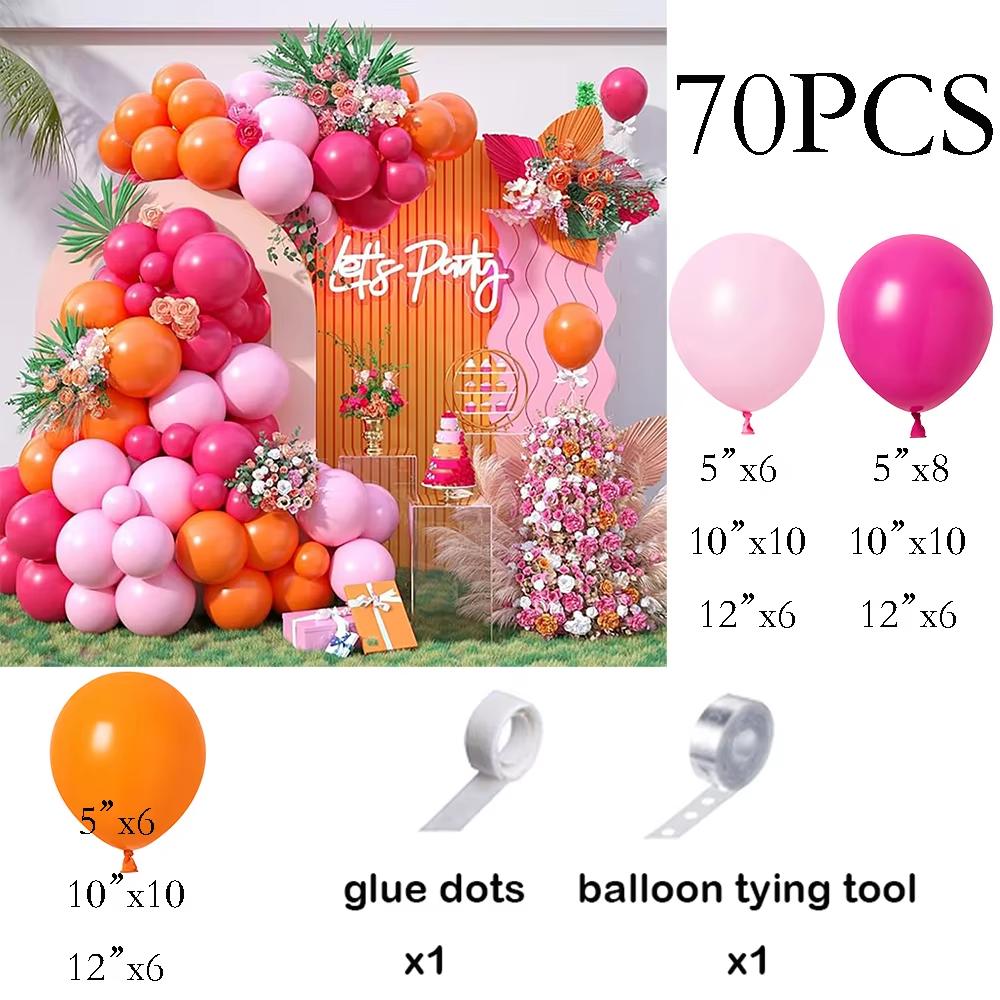 

134pcs Pink Balloons Arch Kit Hot Red Rose Gold Balloon Garland Girl Princess Theme Birthday Party Baby Shower Decoration Globos AS Picture
