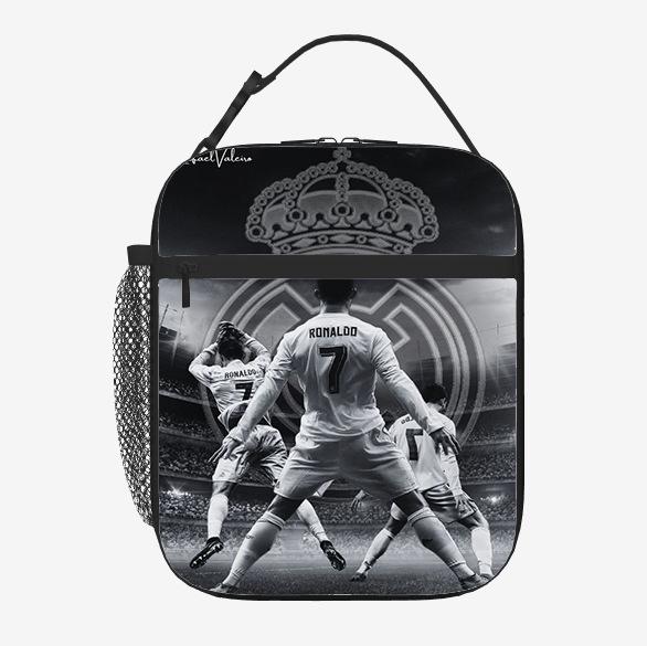 Football Meal Bag Whole Body Printing Boys And Girls Kindergarten Junior High School Primary School Children Ice Bag Insulation Bag