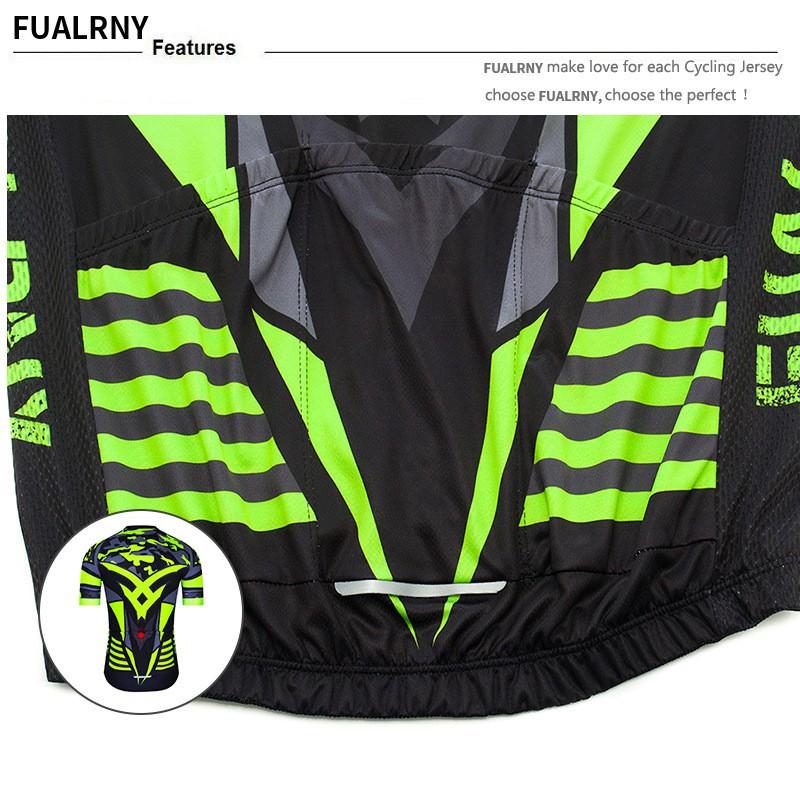 Mens Mountain Bike Cycling Jersey Bib Shorts Set Breathable Quick-Dry Sportswear Outdoor Riding