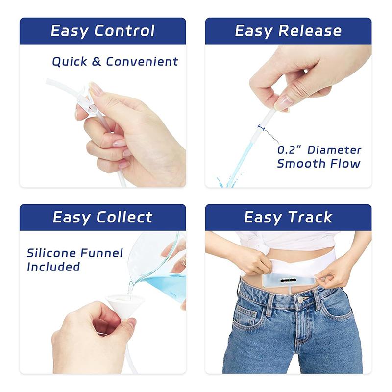 1 Set Urine Test Complete Kit With Adjustable Belt And Temperature Test Strips Silicone Funnel Urine Test Kit For Hospital Home