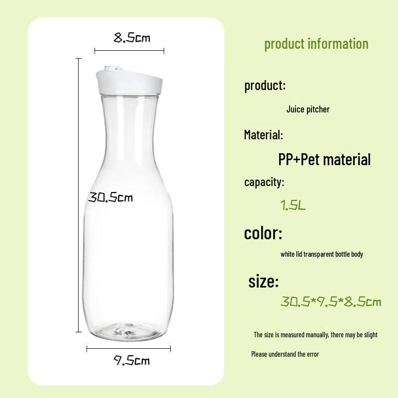 UD 50oz Transparent Plastic Beverage Bottle 1500ml