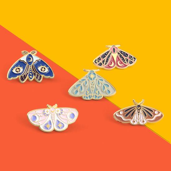 Women Brooch Moth Enamel Exquisite Special Cute Bag Pin for Gift