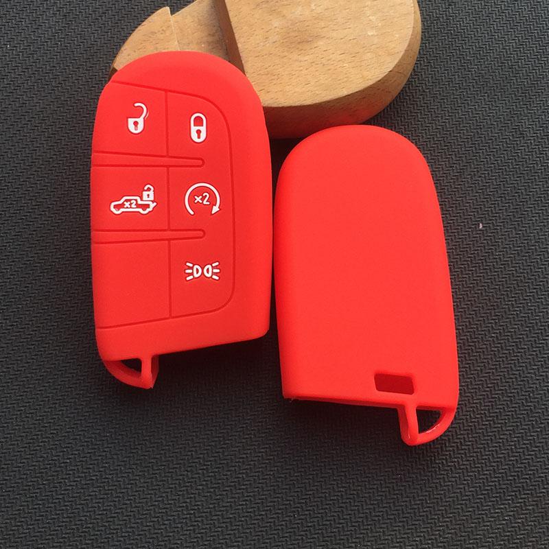 

5 button Silicone Rubber key FOB Shell Cover Case Set Protect shell holder for FIAT TIPO Toro 500X nuovo grazie Remote keyless красный