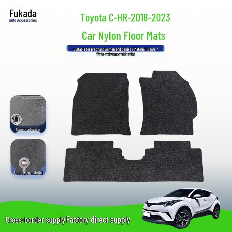 Compatible with 2018-2023 Toyota C-HR: Durable Nylon Car Floor Mats